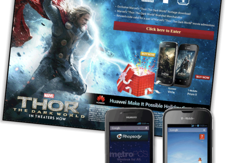 Huawei + Marvel Studios Gift-with-Purchase Promotion