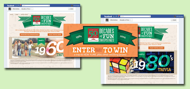 Check Out TRG's 50th Anniversary Facebook Sweepstakes for Villa Fresh Italian Kitchen