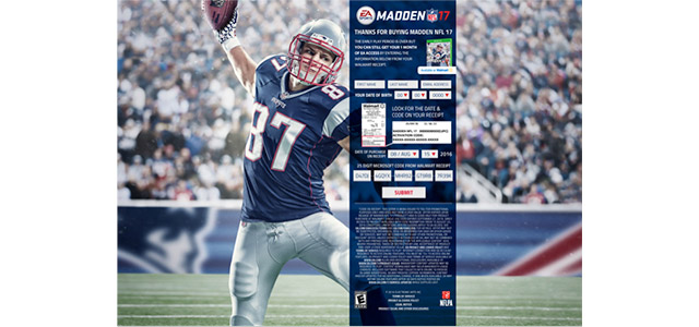 EA - NFL 17 Madden “Play Madden Early” Gift with Purchase
