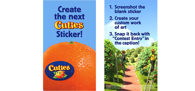 Cuties Snapchat UGC Sticker Contest